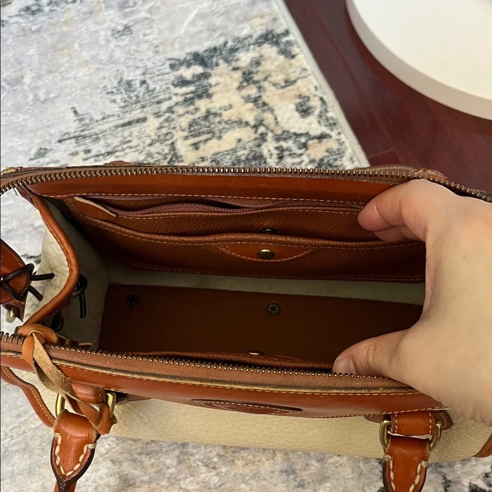 Dooney & Bourke Cream and Brown Satchel - Picture 3 of 6